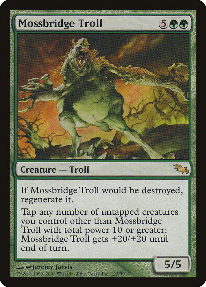 Mossbridge Troll 123 - Shadowmoor MTG card