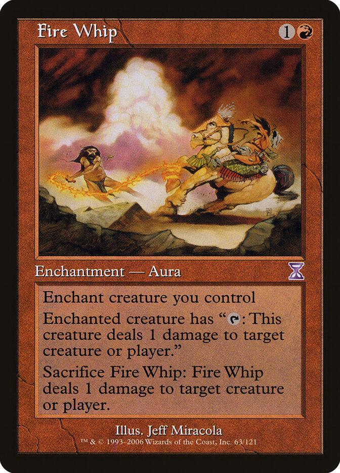 Fire Whip 63 - Time Spiral Timeshifted MTG card