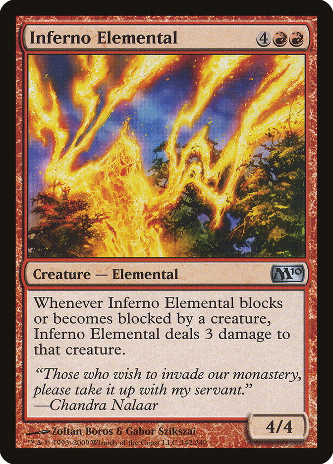 Inferno Elemental 142 - Magic 2010 MTG card