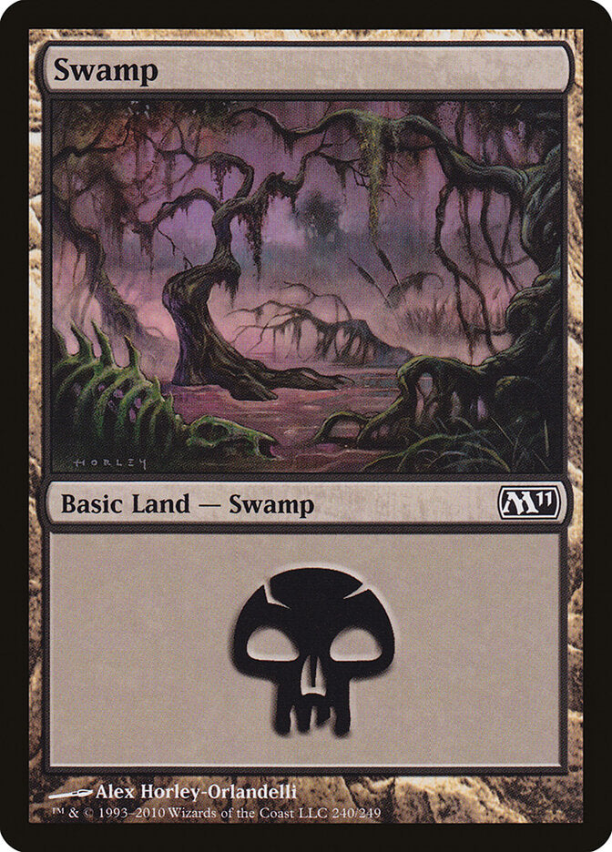 Swamp 240 - Magic 2011 MTG card