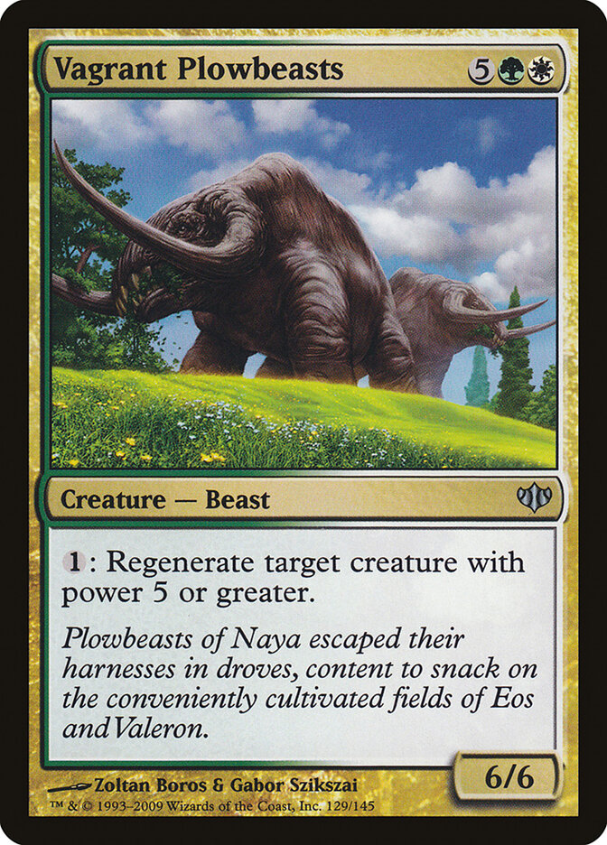 Vagrant Plowbeasts 129 - Conflux MTG card