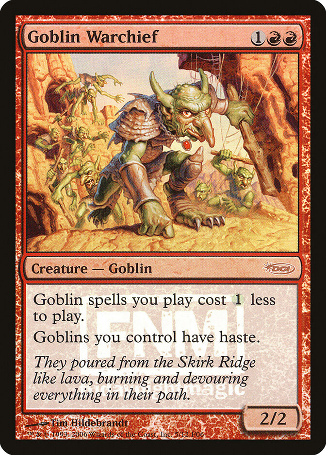 Goblin Warchief 5 - Friday Night Magic 2006 MTG card