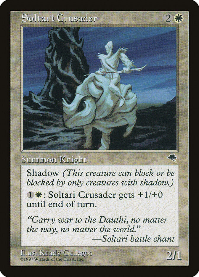 Soltari Crusader 41 - Tempest MTG card