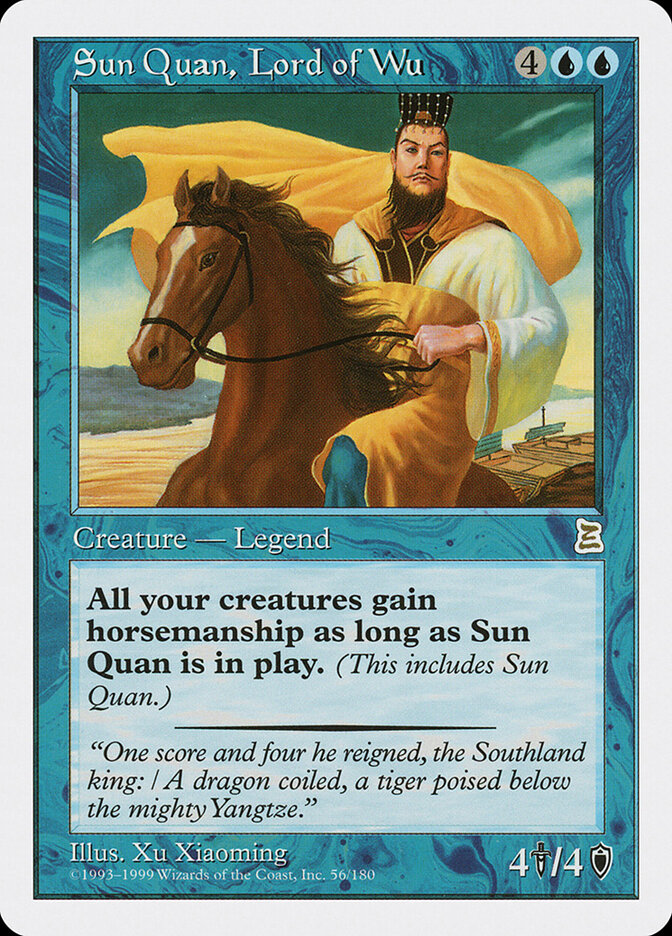 Sun Quan, Lord of Wu 56 - Portal Three Kingdoms MTG card