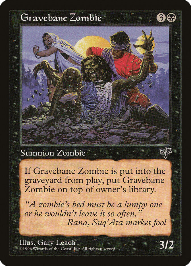 Gravebane Zombie 127 - Mirage MTG card