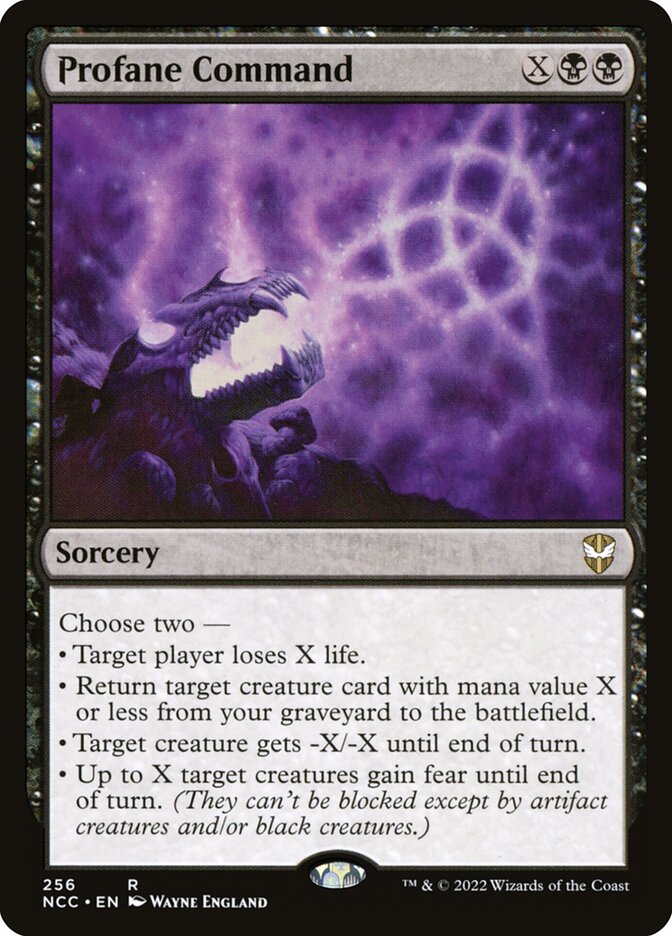 Profane Command 256 - New Capenna Commander MTG card