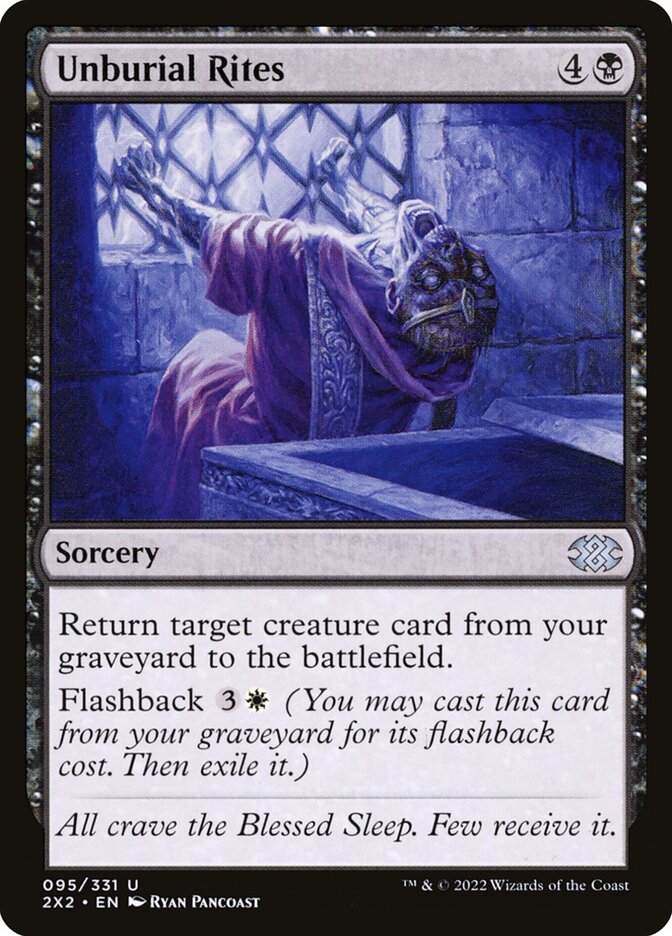 Unburial Rites 95 - Double Masters 2022 MTG card