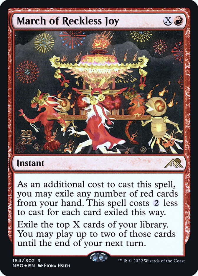 March of Reckless Joy 154s - Kamigawa: Neon Dynasty Promos MTG card