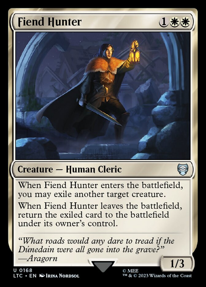 Fiend Hunter 168 - Tales of Middle-earth Commander MTG card