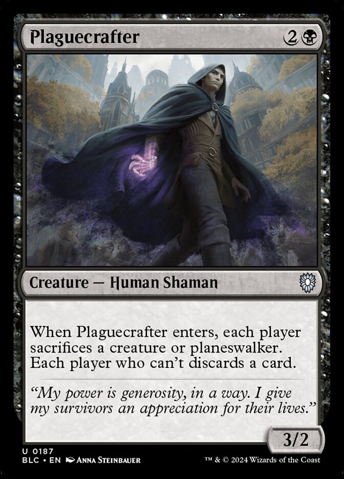 Plaguecrafter 187 - Bloomburrow Commander MTG card