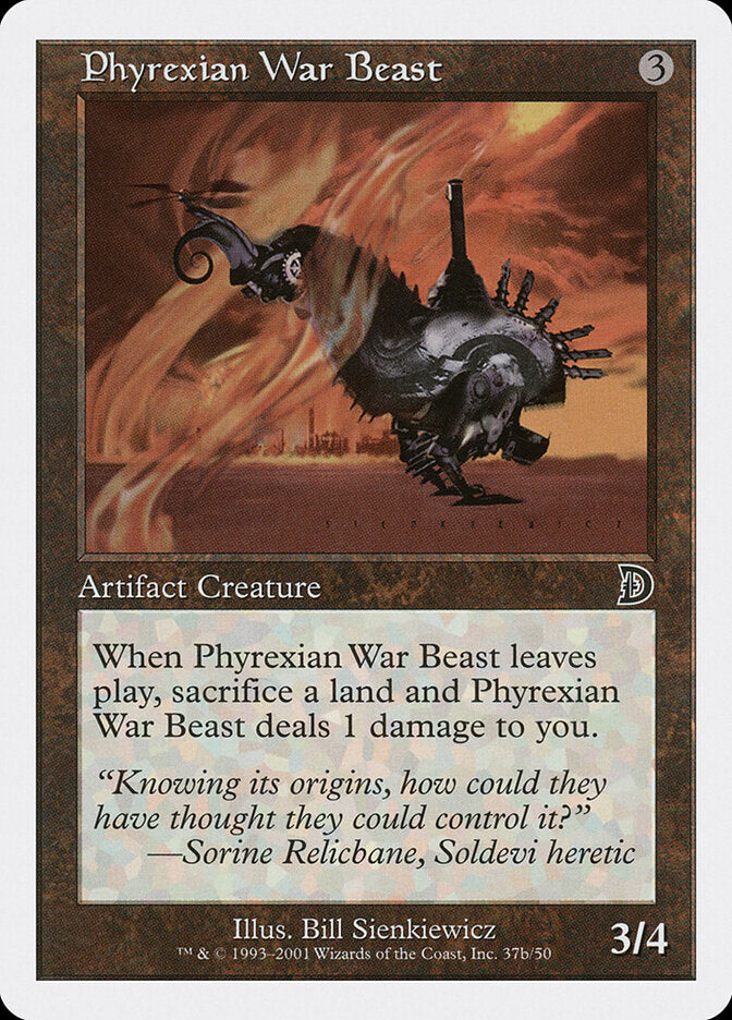 Phyrexian War Beast 37b - Deckmasters MTG card