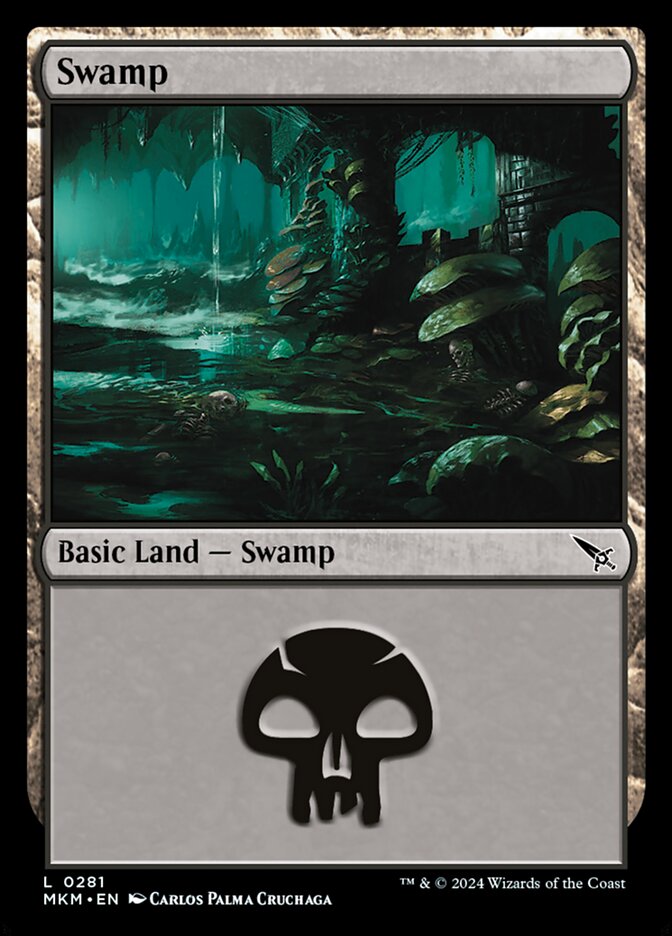Swamp 281 - Murders at Karlov Manor MTG card