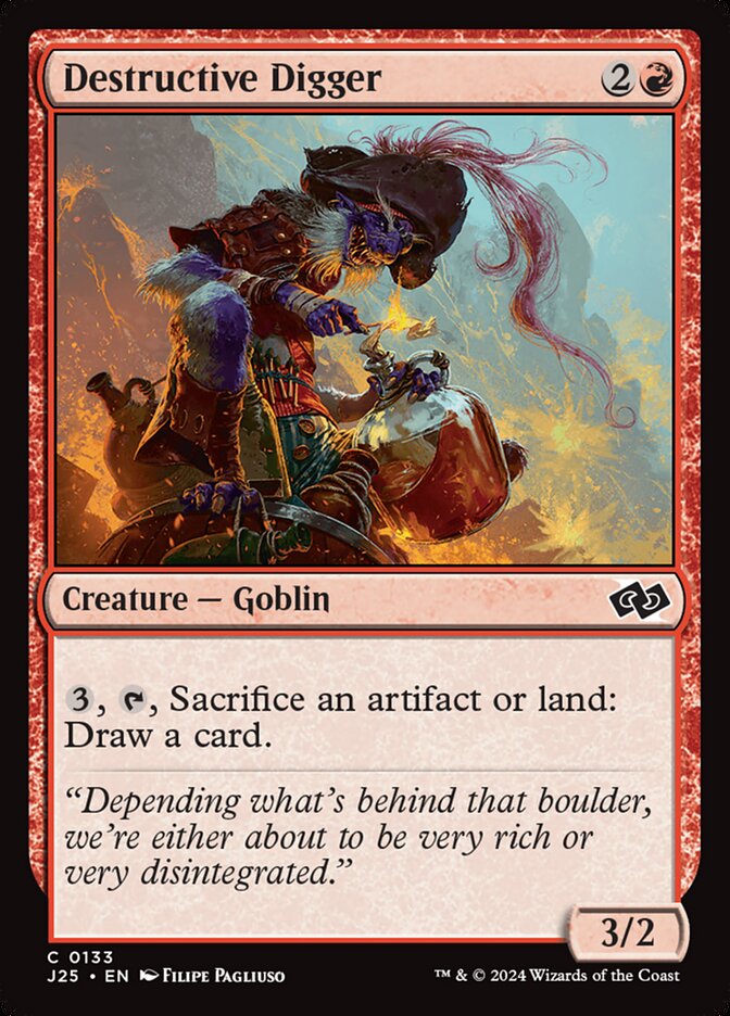 Destructive Digger 133 - Foundations Jumpstart MTG card