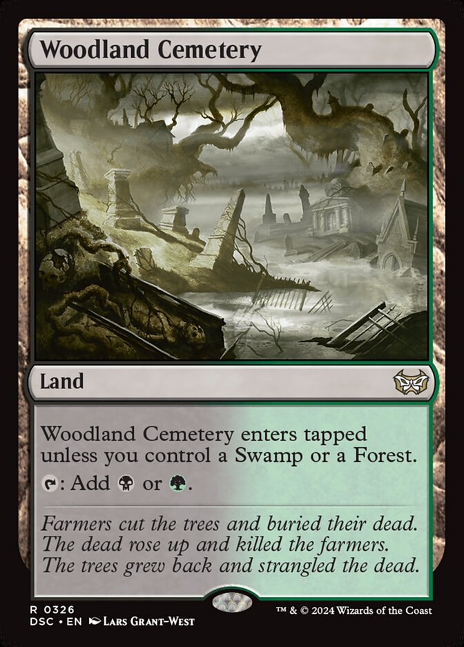 Woodland Cemetery 326 - Duskmourn: House of Horror Commander MTG card