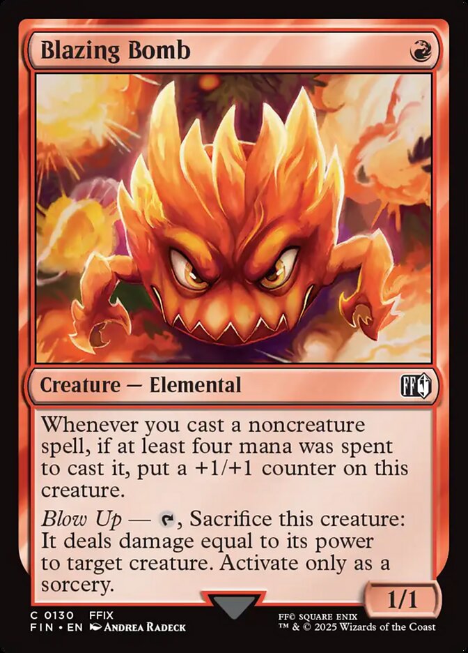 Blazing Bomb 130 - Final Fantasy MTG card