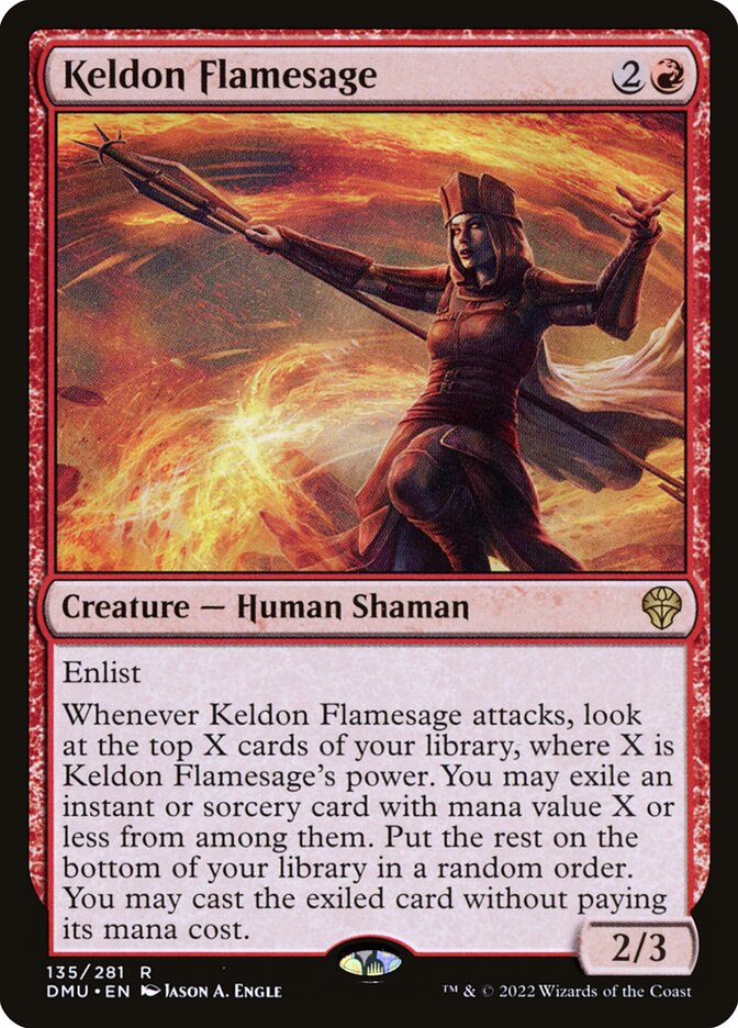 Keldon Flamesage 135 - Dominaria United MTG card
