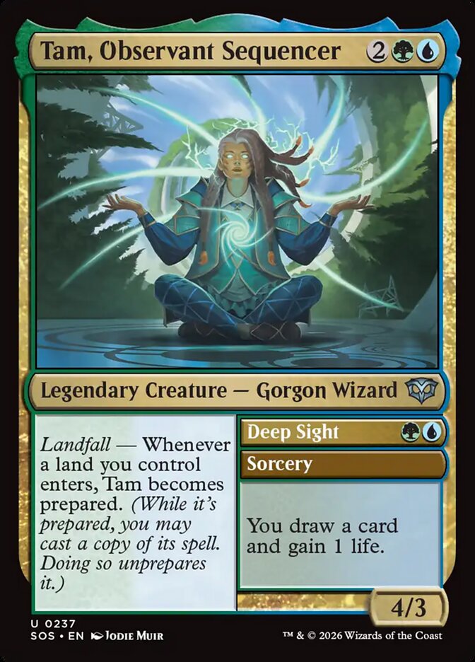 Tam, Observant Sequencer // Deep Sight 237 - Secrets of Strixhaven MTG card