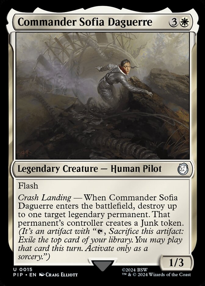 Commander Sofia Daguerre 15 - Fallout MTG card