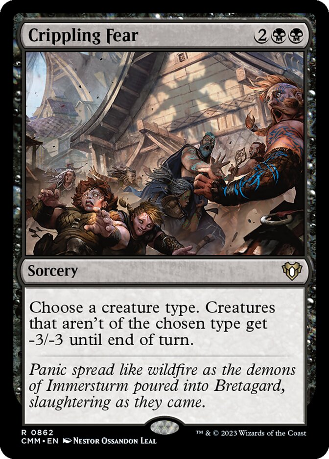 Crippling Fear 862 - Commander Masters MTG card
