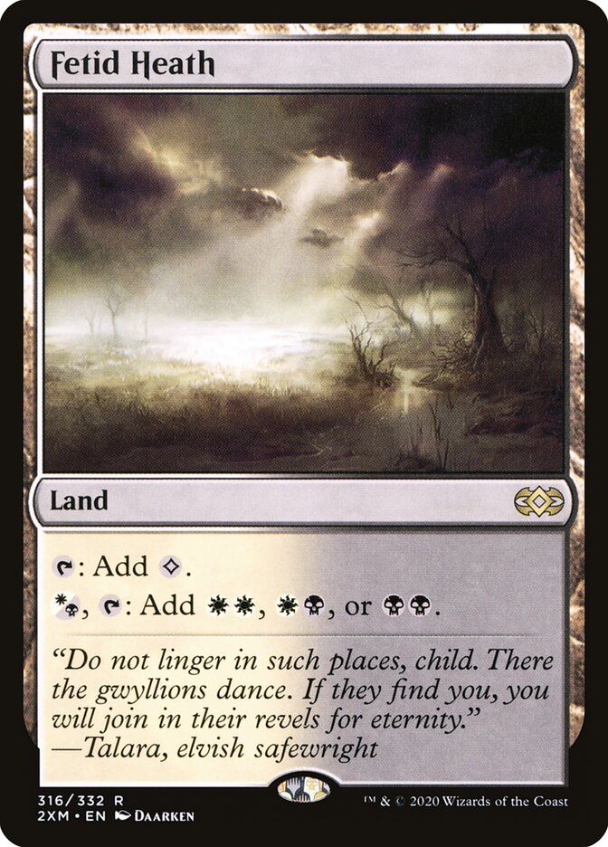 Fetid Heath 316 - Double Masters MTG card