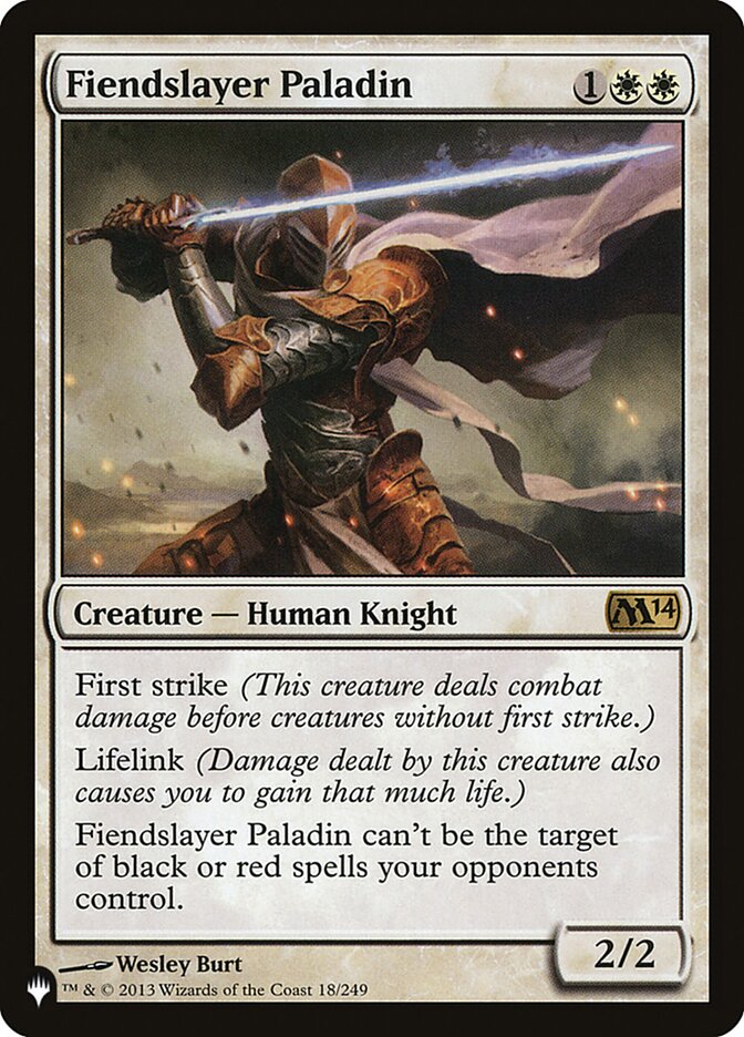 Fiendslayer Paladin M14-18 - The List MTG card