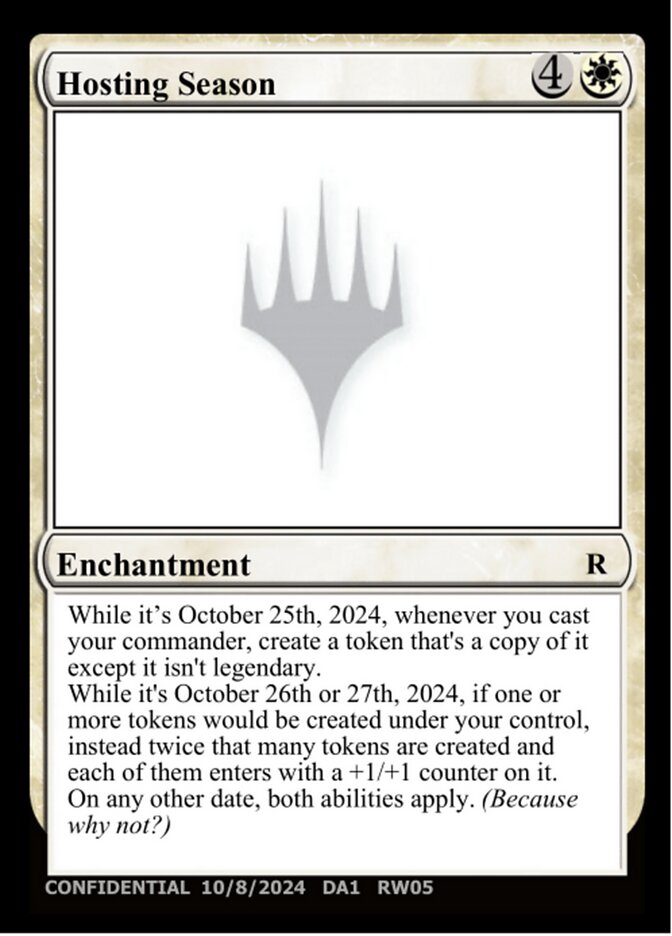 Hosting Season RW05e - Unknown Event MTG card