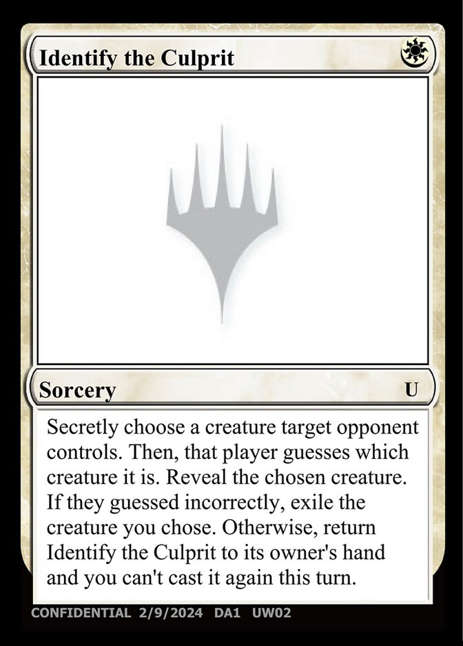 Identify the Culprit UW02c - Unknown Event MTG card