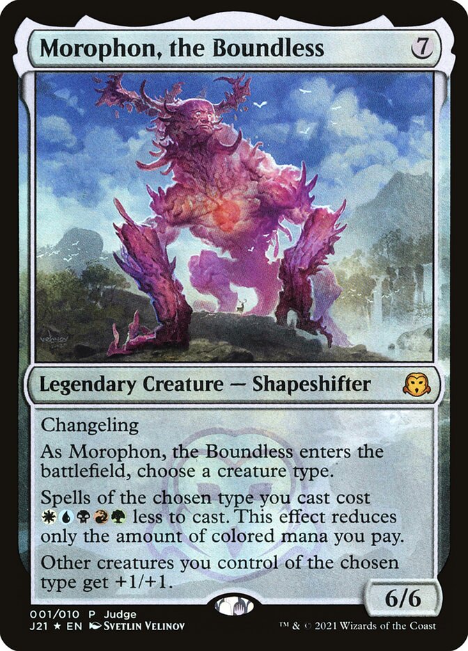 Morophon, the Boundless 1 - Judge Gift Cards 2021 MTG card