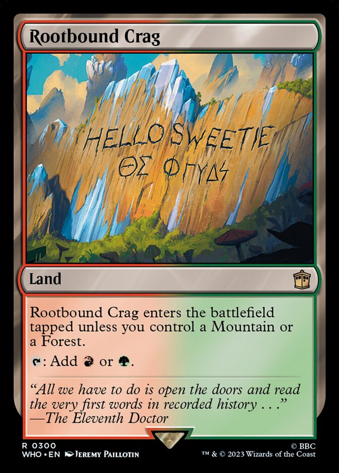 Rootbound Crag 300 - Doctor Who MTG card