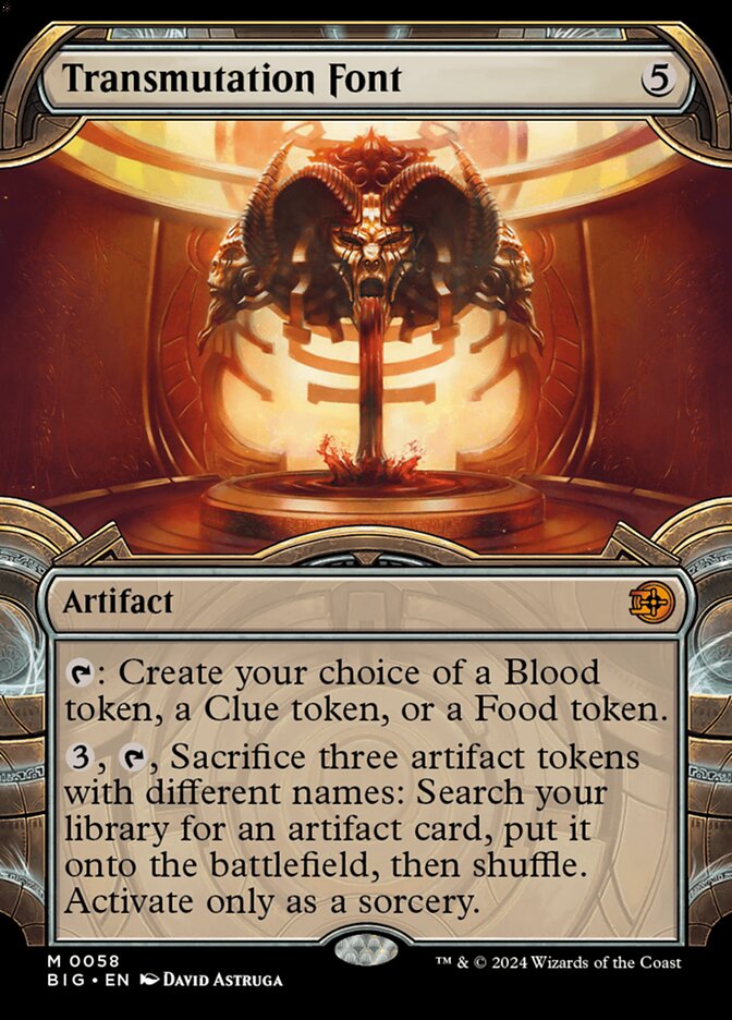 Transmutation Font 58 - The Big Score MTG card