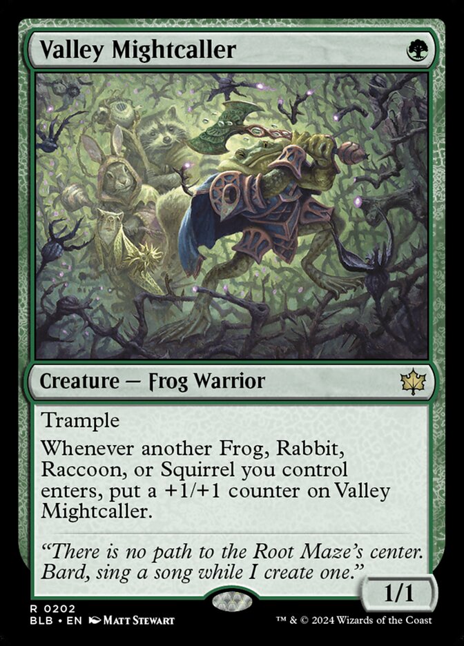 Valley Mightcaller 202 - Bloomburrow MTG card