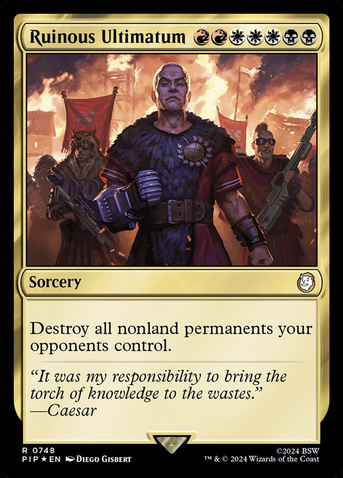 Ruinous Ultimatum 748 - Fallout MTG card