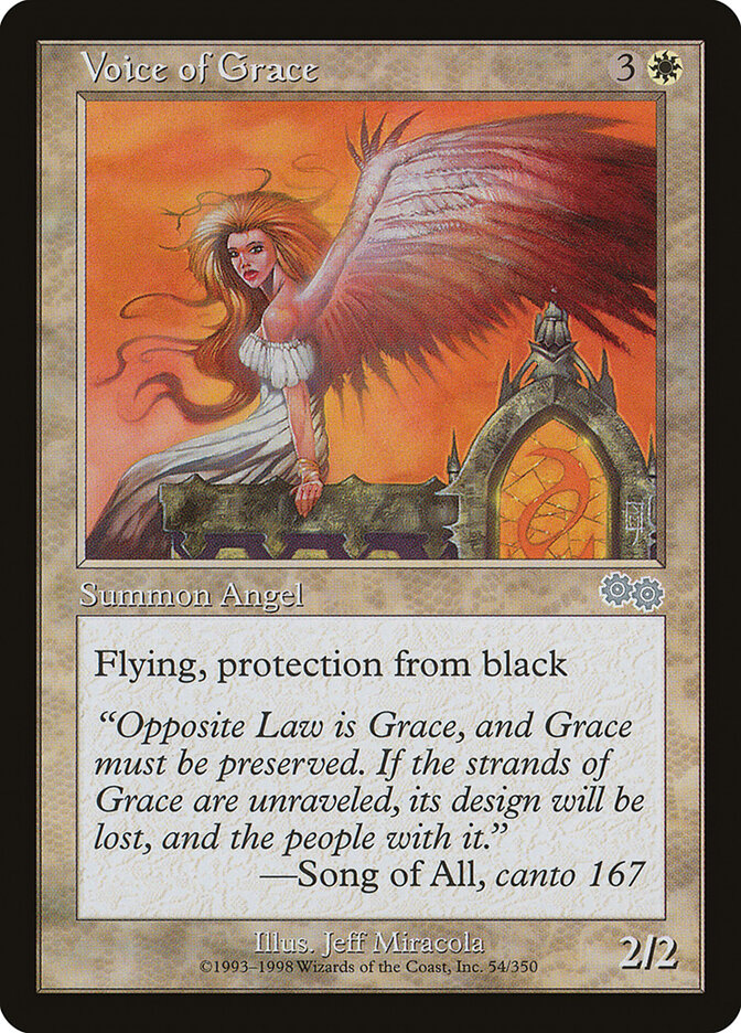 Voice of Grace 54 - Urza's Saga MTG card
