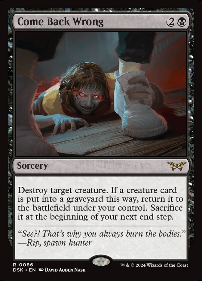 Come Back Wrong 86 - Duskmourn: House of Horror MTG card