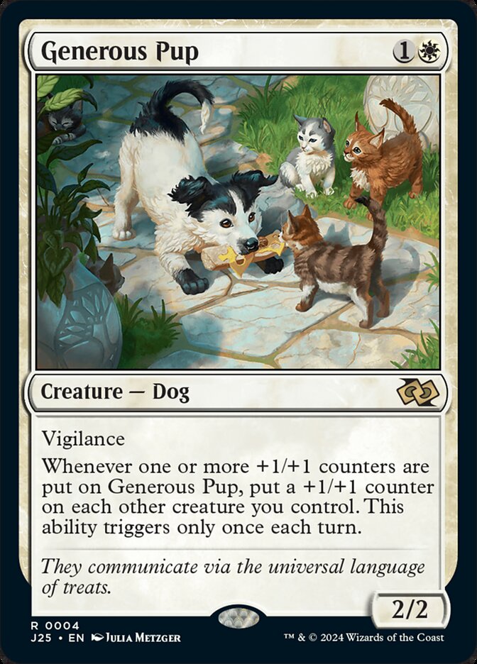 Generous Pup 4 - Foundations Jumpstart MTG card