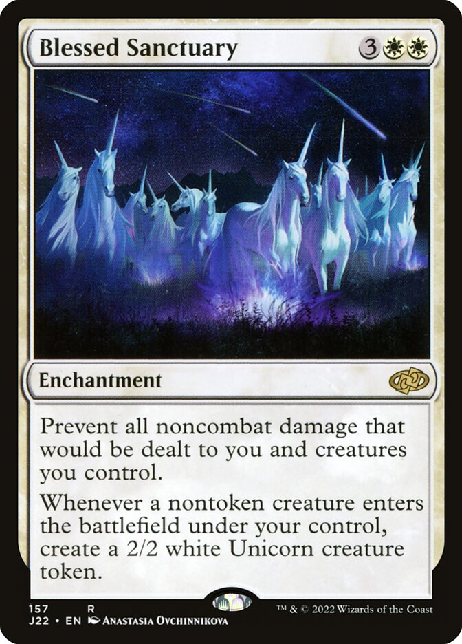 Blessed Sanctuary 157 - Jumpstart 2022 MTG card