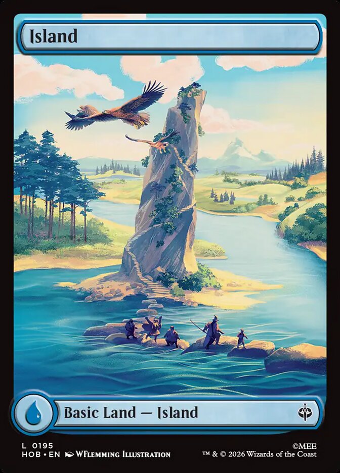 Island 195 - The Hobbit MTG card