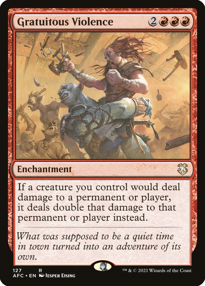 Gratuitous Violence 127 - Forgotten Realms Commander MTG card
