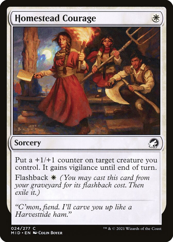 Homestead Courage 24 - Innistrad: Midnight Hunt MTG card