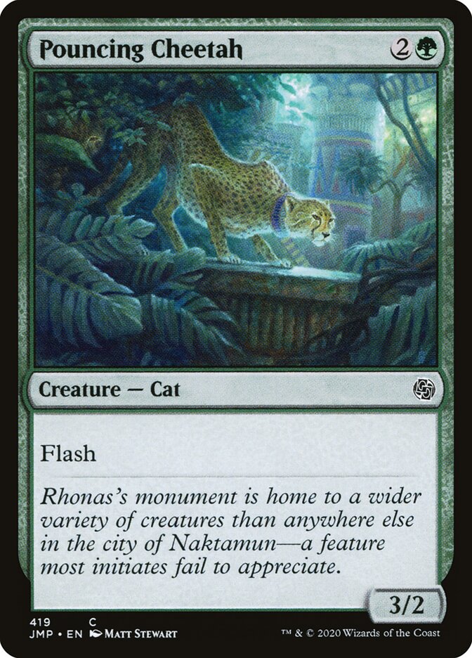 Pouncing Cheetah 419 - Jumpstart MTG card