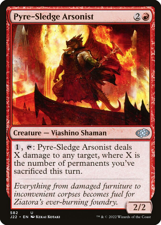 Pyre-Sledge Arsonist 582 - Jumpstart 2022 MTG card