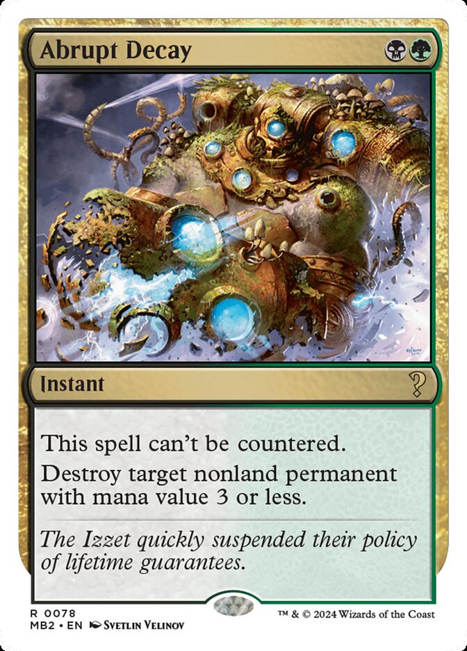 Abrupt Decay 78 - Mystery Booster 2 MTG card