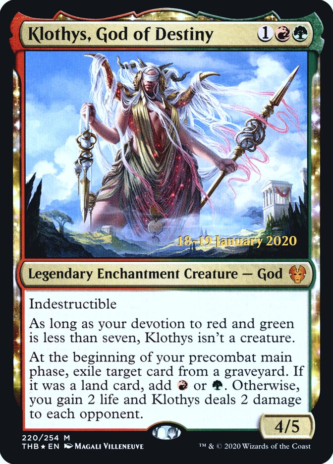 Klothys, God of Destiny 220s - Theros Beyond Death Promos MTG card