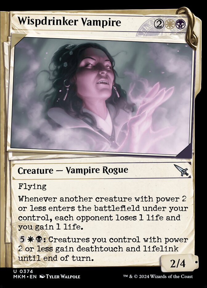 Wispdrinker Vampire 374 - Murders at Karlov Manor MTG card