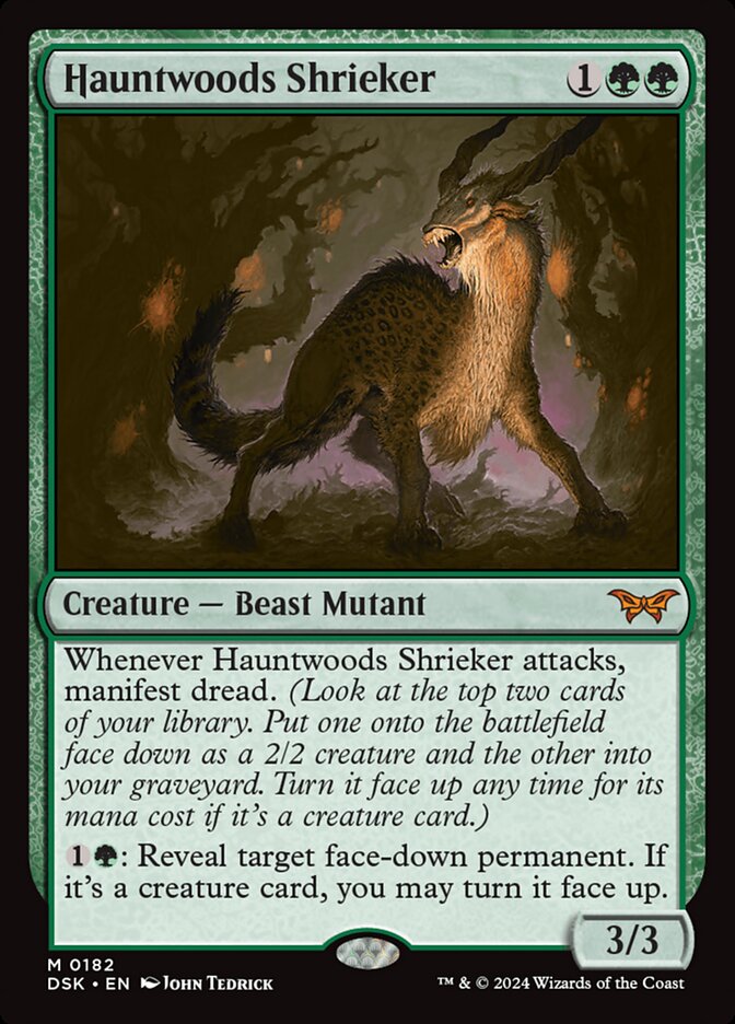 Hauntwoods Shrieker 182 - Duskmourn: House of Horror MTG card