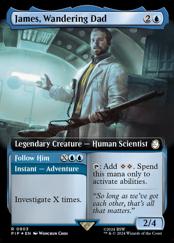 James, Wandering Dad // Follow Him 903 - Fallout MTG card