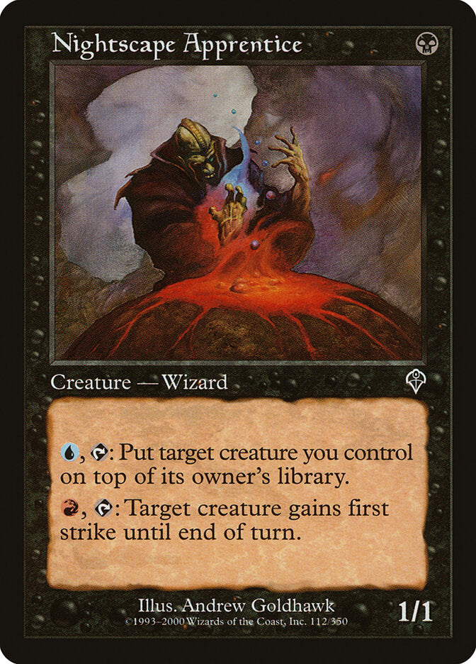 Nightscape Apprentice 112 - Invasion MTG card