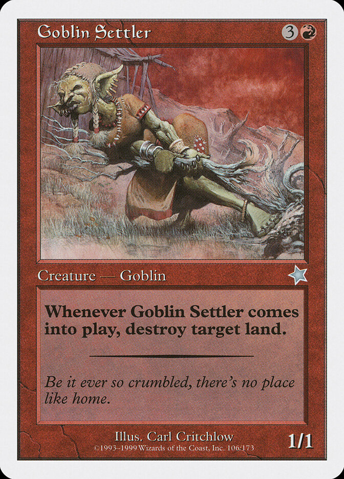 Goblin Settler 106 - Starter 1999 MTG card