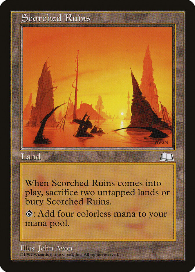 Scorched Ruins 166 - Weatherlight MTG card