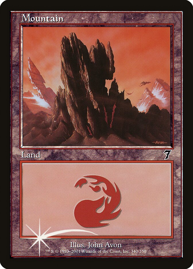 Mountain 340★ - Seventh Edition MTG card